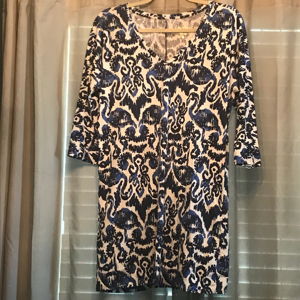 Lilly Pulitzer blue flamingo dress